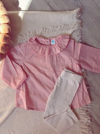 Ensemble blouse et legging blanc 18 mois 86