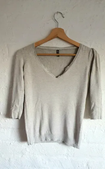Pull fin crème taille XS Naf Naf