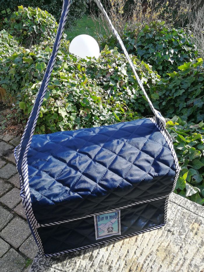 Sac à langer incomplet Baby on Board bleu matelassé