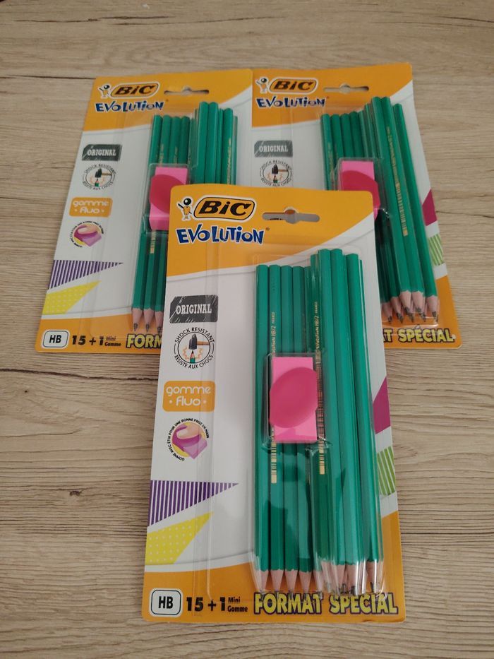 Crayons graphite + gomme