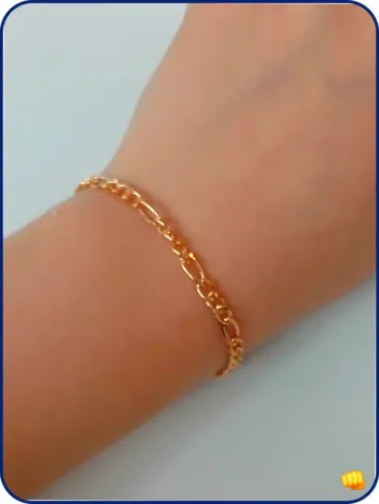 Bracelet chaine doré élégant tendance féminine