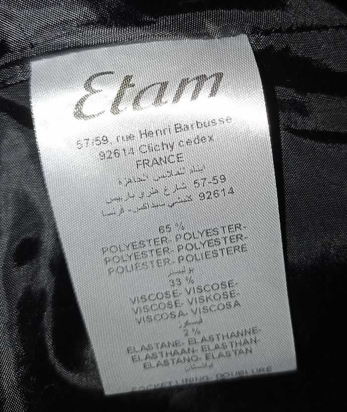 Jupe Mini Chic Etam - Points Blancs & Boutons Déco - photo numéro 8