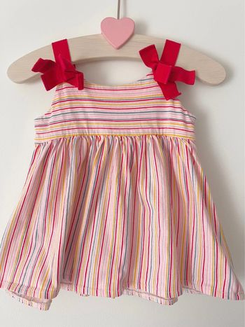 Haut coupe babydoll ou mini robe “grain de blé” pour bébé fille taille 9 mois en coton