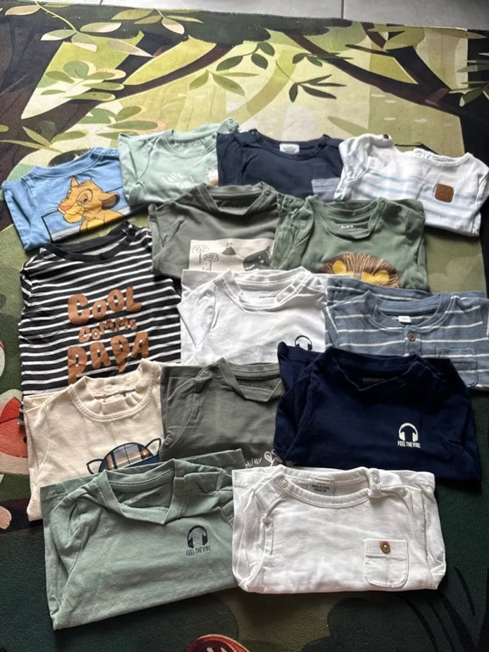 Lot teeshirt manches longues 3 mois