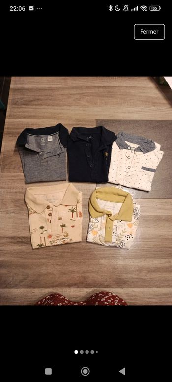 Lot de 5 polos 3 ans