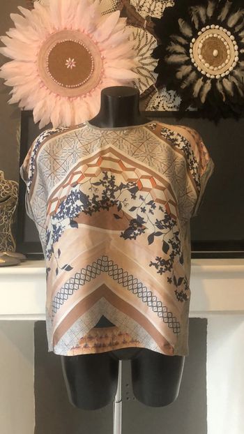 T shirt 2 matières Zara