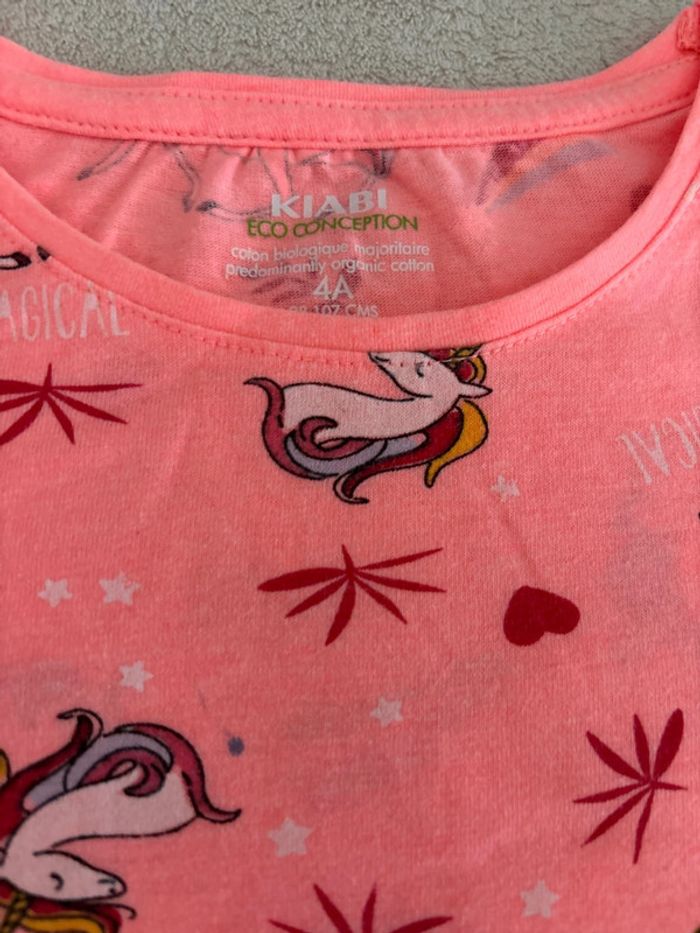 T-shirt manches courtes licorne 4 ans - photo numéro 3
