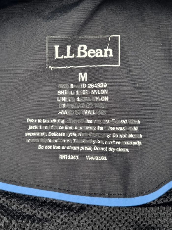 Imperméable L.L. Bean noir – Taille M Femme (mesures en photos) - photo numéro 3