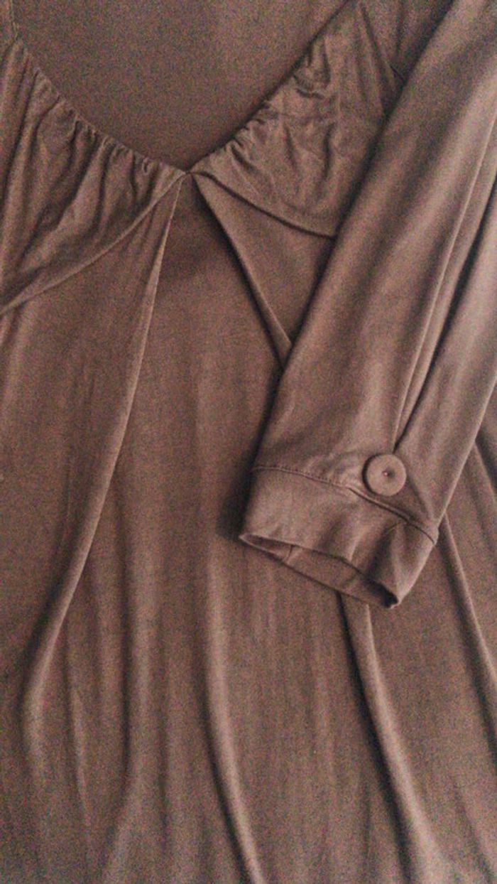 Robe fluide Taupe Zara taille S - photo numéro 5