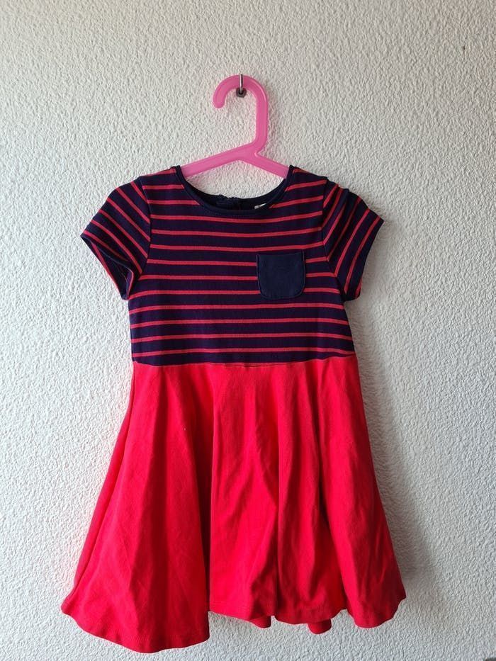 robe rouge et bleu marine rayer Du pareil au même Du Pareil Au Même (DPAM) 4 ans Beebs