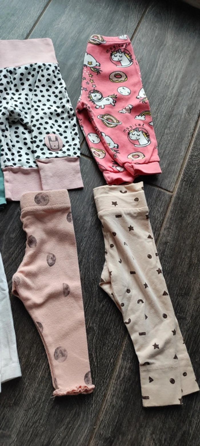Lot 8 leggings fille 6 mois - photo numéro 2