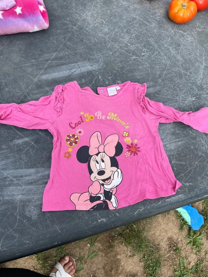 Maillot manches longues Minnie fille 12 mois
