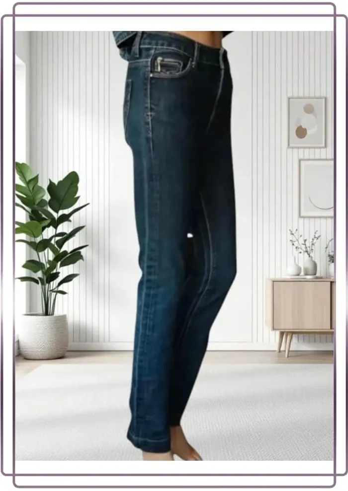 Jean Teddy Smith ,coupe slim fit ,taille haute ,extensible - photo numéro 2