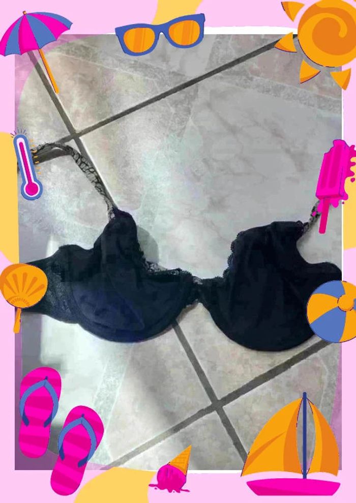 Soutien gorge noir beige 90 C Well - photo numéro 2