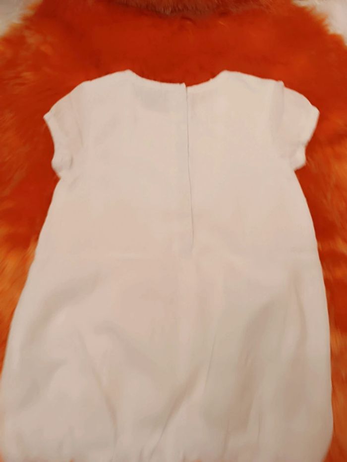 Robe blanche à manches courtes T. 12 mois Grain de blé - photo numéro 6
