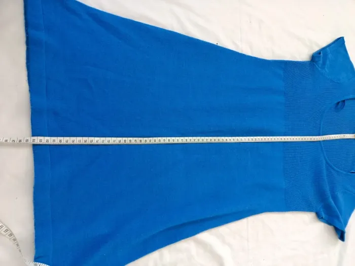 Petite robe en maille bleue taille 36 - photo numéro 6