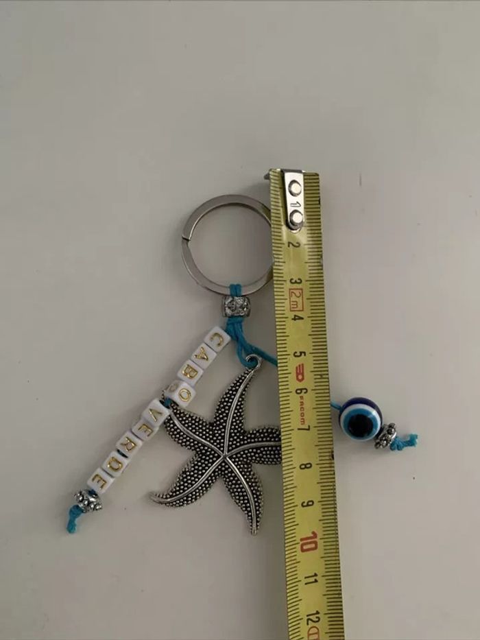 Porte Clé Cap Vert avec oeil Turc et étoile de mer Neuf - photo numéro 3