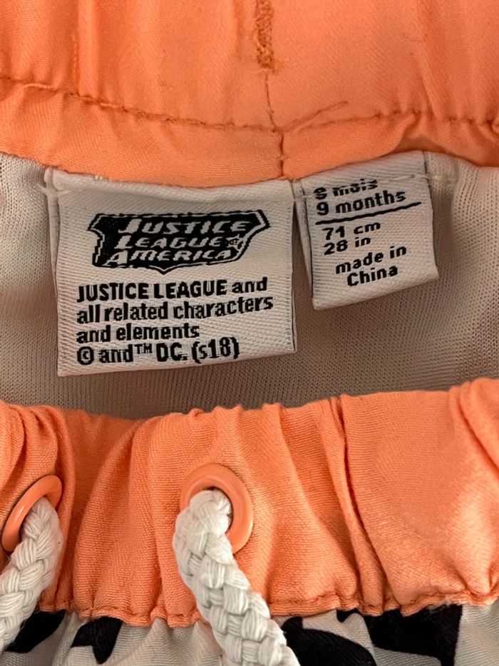 Maillot de bain caleçon short taille 9 mois Batman Justice league - photo numéro 2