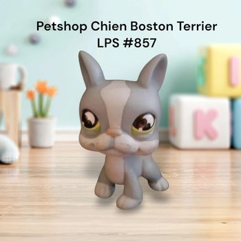 Little Petshop Chien Boston Terrier LPS #857 Hasbro