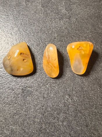 Lot de 3 cornalines polies (43 g) – ref06