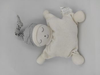 Doudou Semi Plat Lutin Blanc DPAM bébé