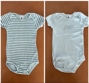 Lot de 2 bodies Petit Bateau 