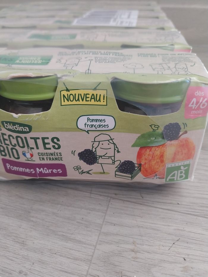 12 lots de compotes pommes mûres bledina - photo numéro 3
