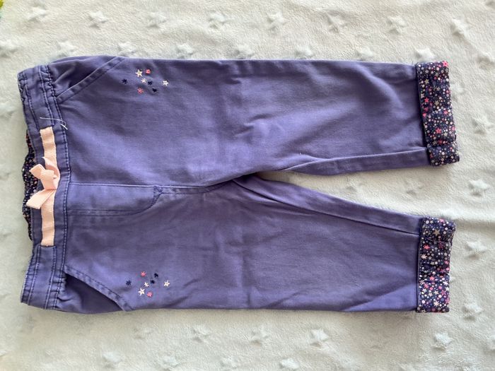 pantalon taille élastique violet 9 mois sergent major - photo numéro 4