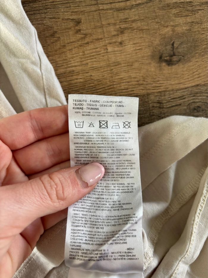 T-shirt homme Armani Exchange beige crème – Taille M – Coupe oversize - photo numéro 4