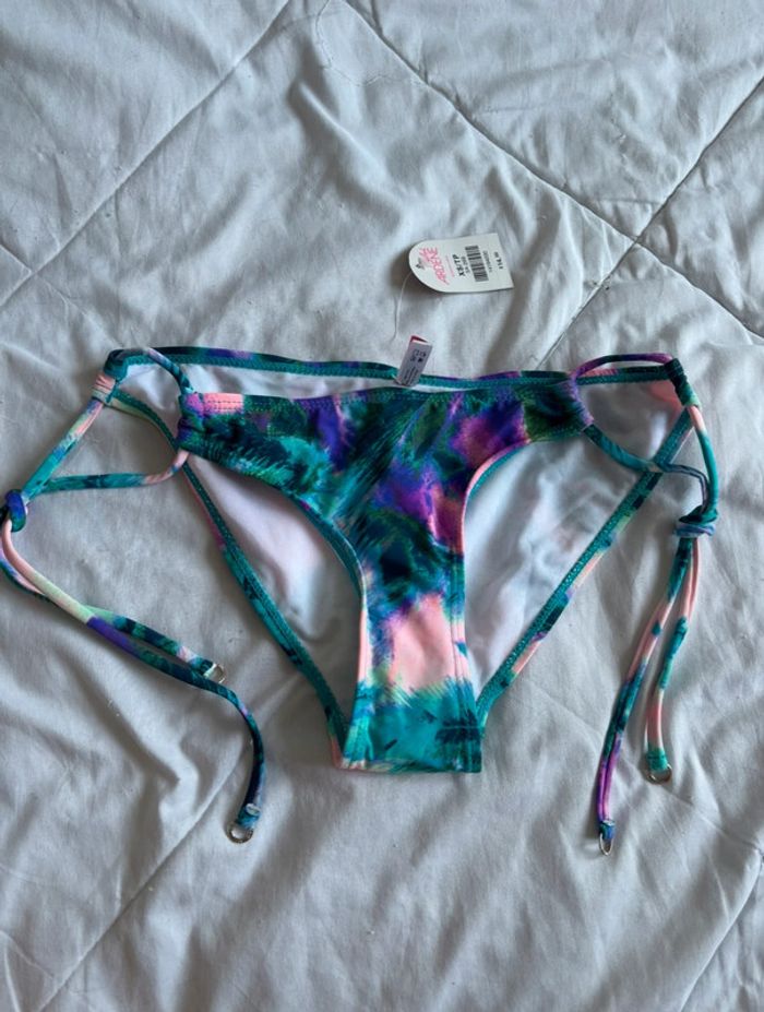 Bas de maillot de bain bikini multicolore motif feuillage Ardene taille XS/34 neuf
