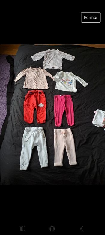 Lot 4 pantalons + 3 t-shirts manches longues