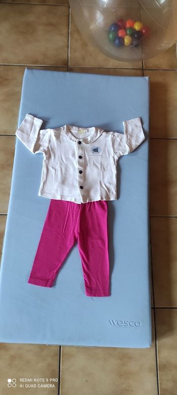 Ensemble chemisier, legging sergent major 9 mois