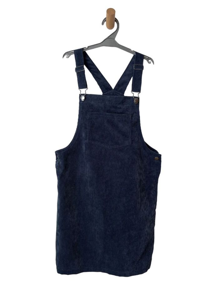 Robe-salopette grise en velours côtelé - taille 158/164cm (14 ans)