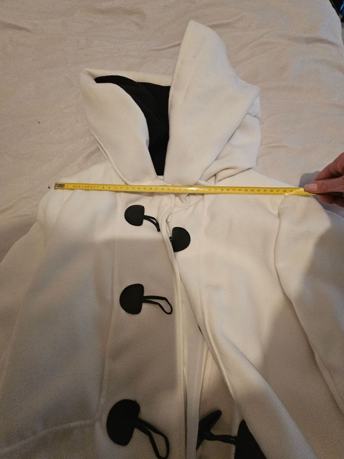 Manteau blanc & noir à capuche taille XL - photo numéro 6