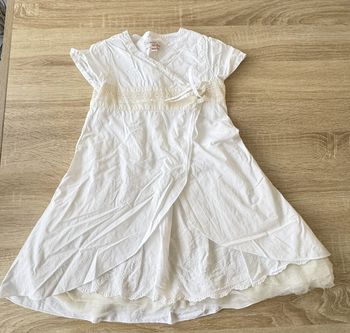 Robe de ceremonie fille blanc et creme Catimini