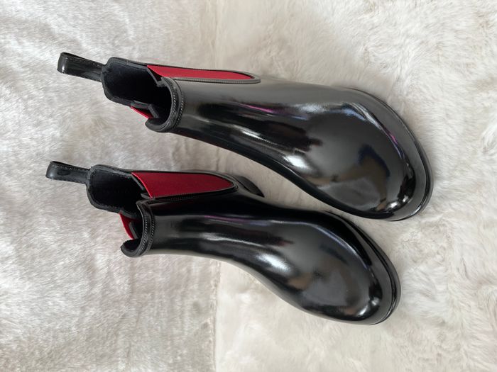 Bottines de pluie noires et rouges Rouchette pointure 38 - photo numéro 2