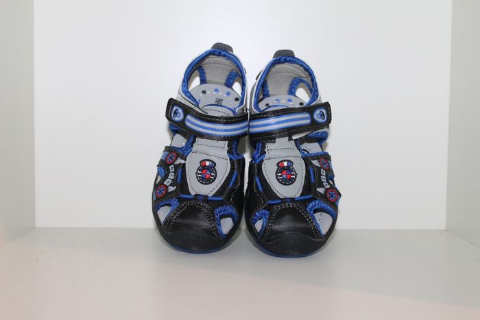 belle sandales nus pieds bleue et noire 25 - photo numéro 3