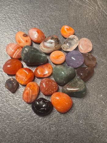 Lot de 140 g de pierres naturelles polies – Variété de minéraux