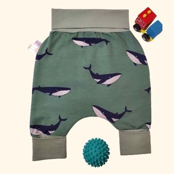 La baleine- Pantalon évolutif en sweat -  6-12  mois