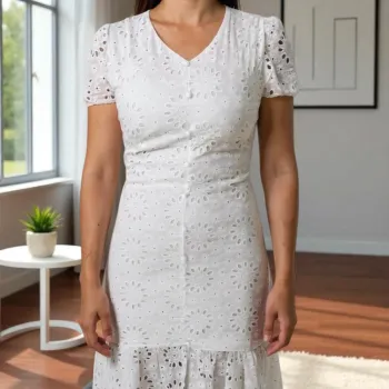 Robe blanche broderie anglaise bohème chic 🤍 été / mariage / vacances