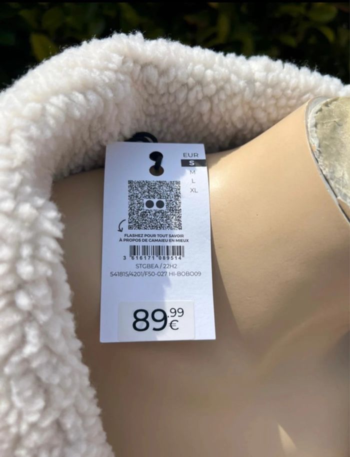 Manteau velours femme taille S marque Camaïeu neuf avec étiquette ! - photo numéro 4