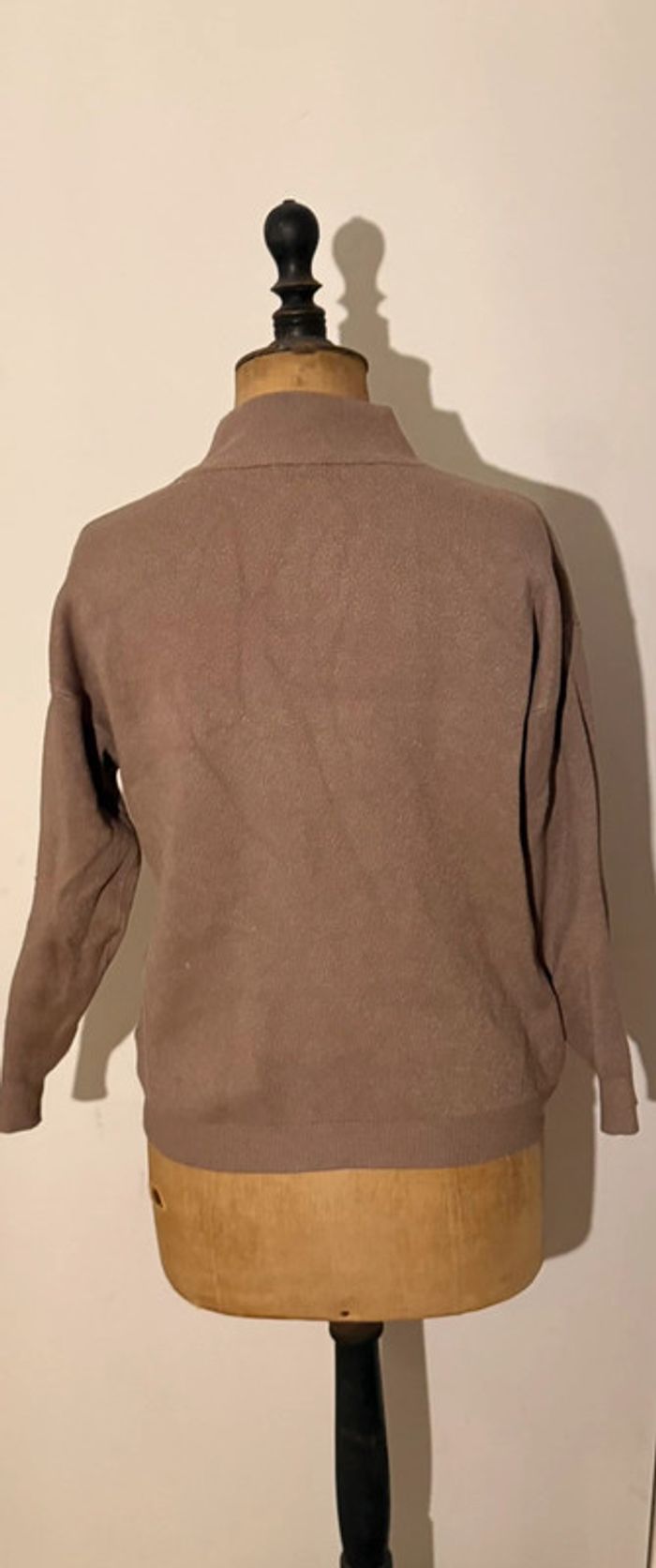 Pull col montant taupe Taille M - photo numéro 2