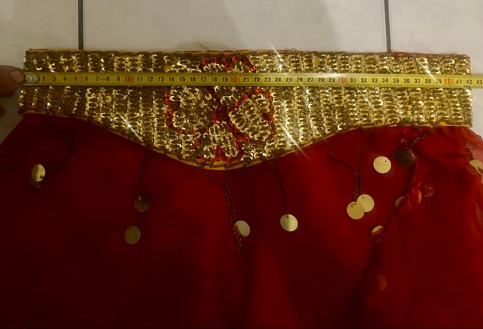 Costume oriental rouge et doré - photo numéro 8