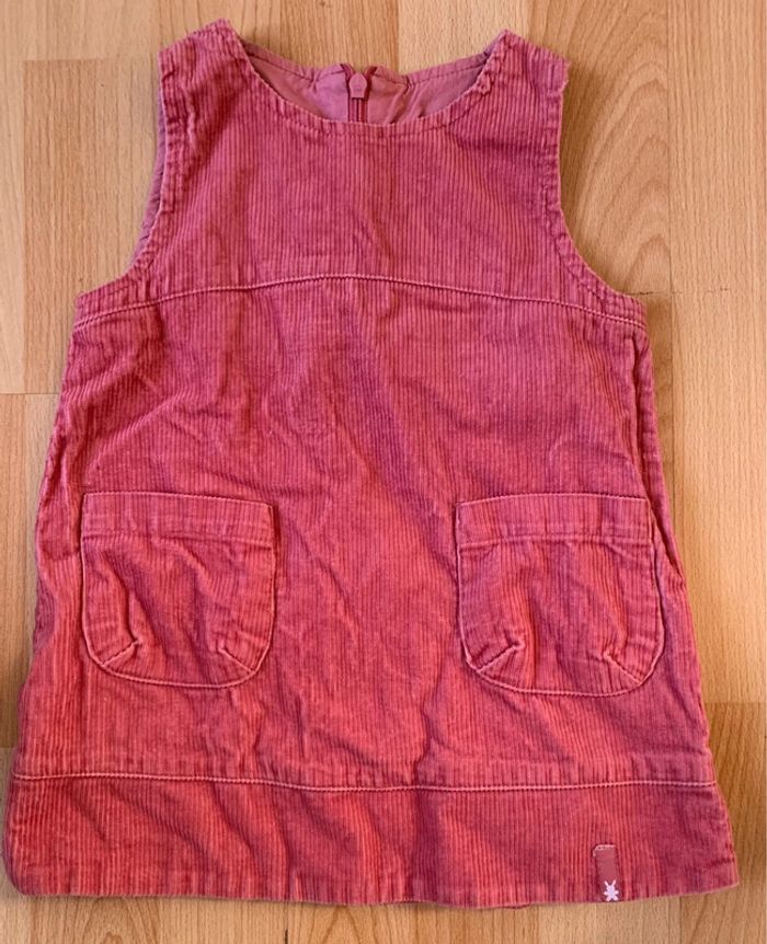 Robe rose en velours 12 mois