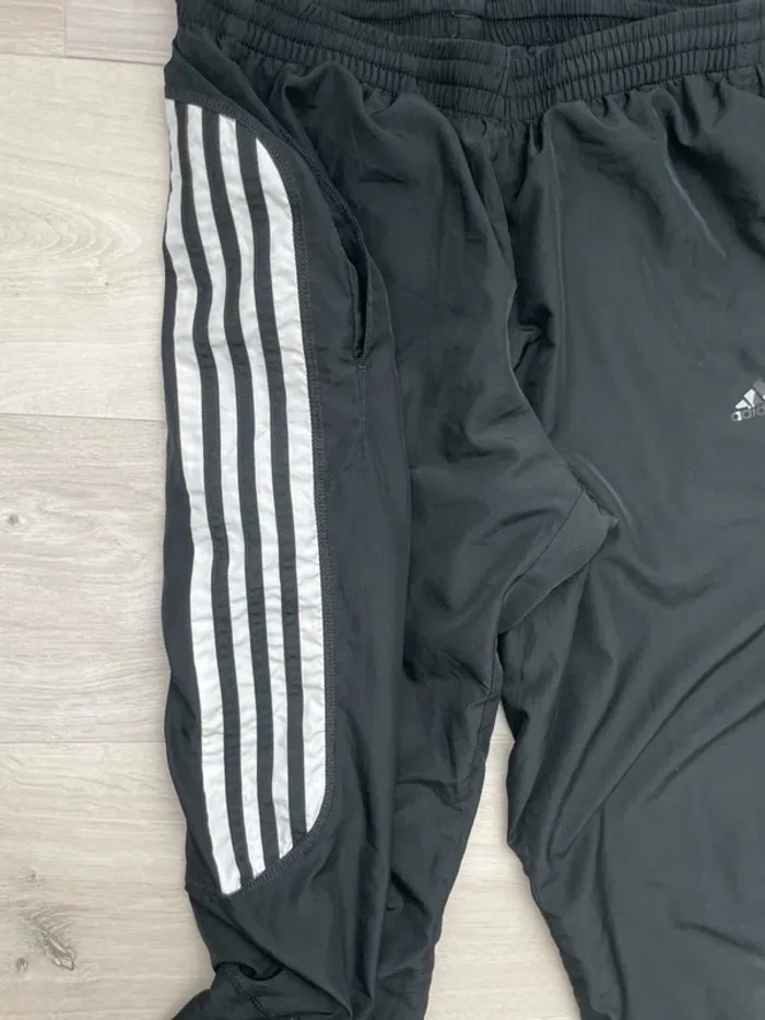 Jogging Adidas Windbreaker Track Pants Men S Black White Ankle Zip - photo numéro 11