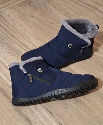 Botte d'hiver homme Mixte doublé chaude imperméable antidérapante bleu marine