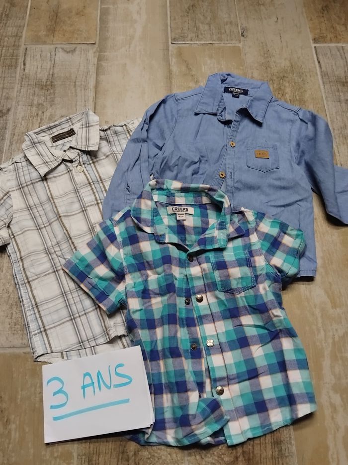 Lot de 3 chemises bon état garçon taille 3 ans