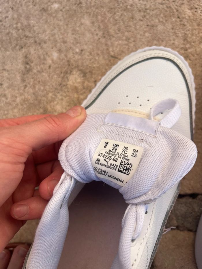 Basket puma rose blanches et beige - photo numéro 6