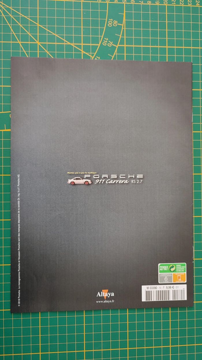 Fascicule seul sans pièce n°70 pièce détachée Porsche 911 Carrera RS 2.7 1/8 1/8ème Altaya #B37 - photo numéro 2