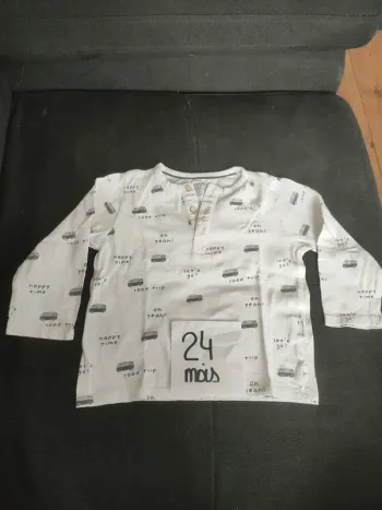 T-shirt manches longues garçon 24 mois Kiabi